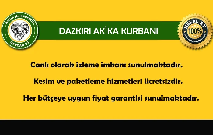 Dazkırı Akika Kurbanı